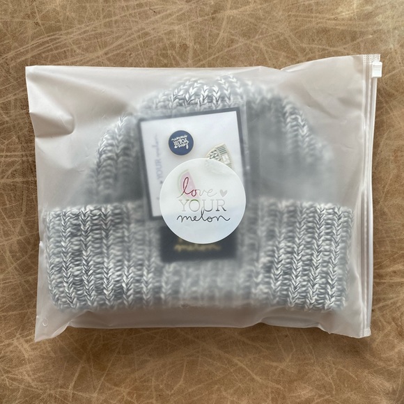 Love Your Melon Black Speckled Gold Foil Beanie - Picture 7 of 7